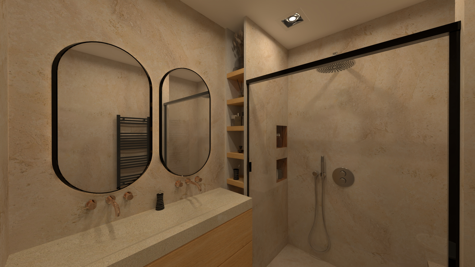 Badkamer — Interieur — efficiënte indeling 5 m²