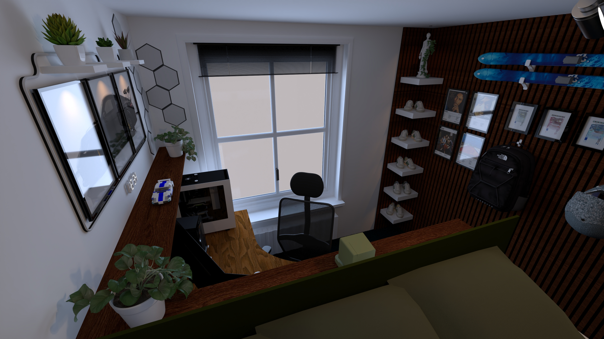 Slaapkamer — Interieur — compacte ruimte 9 m²