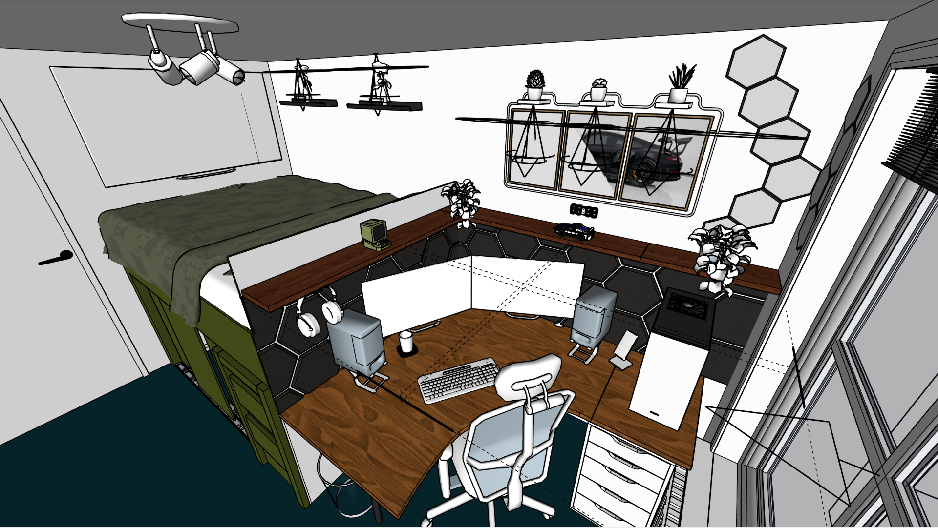 Slaapkamer SketchUp 2